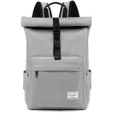 TANTOMI Rucksack Damen Herren, Rucksack Laptop Tasche 15,6 Zoll, Laptop Rucksack Damen Herren weit öffenbar, Rolltop Rucksack wasserdicht,Backpack Daypack für Schule,Fahrradfahren,Freizeit und Reise.