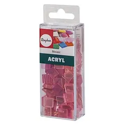 Rayher Mosaiksteine rosa/pink/transparent Acryl transparent