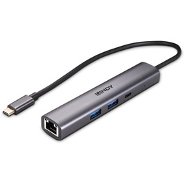 Lindy USB 3.2 Gen 2 Typ C Hub & Gigabit Ethernet