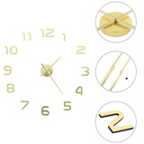 vidaXL 3D-Wanduhr Modernes Design 100 cm XXL Golden