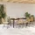 vidaXL Garten Essgruppe 7 pcs Braun Pulverbeschichteter Stahl