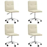 vidaXL Esszimmerstühle 4 Stk. Creme Kunstleder