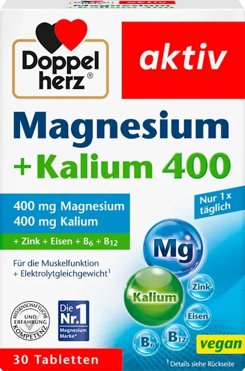 Doppelherz Aktiv Magnesium 400 + Kalium 30 Tabletten