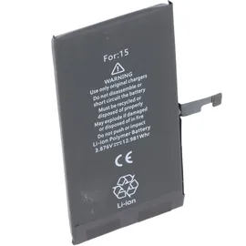 AccuCell Akku passend für Apple iPhone 15, Li-Polymer, 3,87V, 3349mAh, 12,98Wh, ohne Werkzeug
