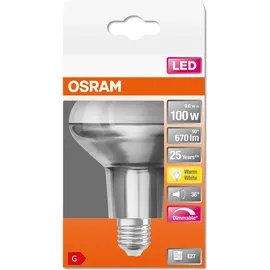 Osram LED Leuchtmittel Star R80 100 E27 8,5 W warmweiß, dimmbar,