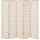 Homestyle4u Paravent Raumteiler 5 teilig Holz Natur Reispapier Weiß Höhe 175 cm | Gr.: onesize