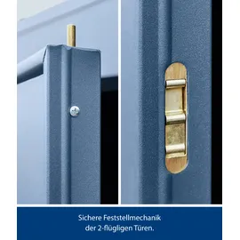 Hörmann Gerätehaus Berry Classic 2,59 x 2,48 m Taubenblau