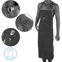 STAHLWERK Schweißerschürze Schwarz Aus Hochwertigem Spaltleder