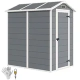 Outsunny Gerätehaus 2,1 m2 1,31 x 1,86 m Grau