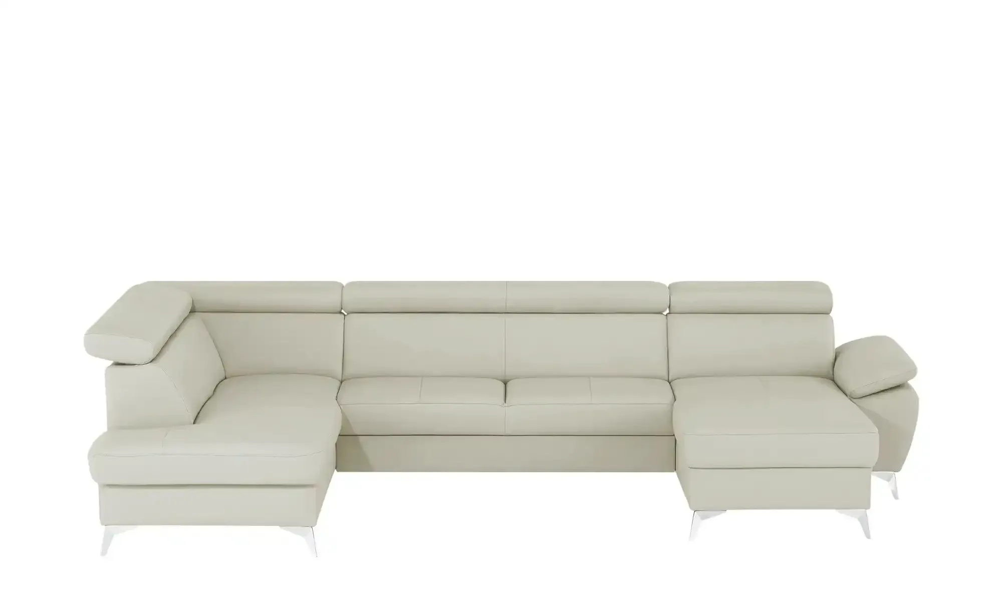 uno Wohnlandschaft mit verstellbarem Kopfteil Apollo ¦ grau ¦ Maße (cm): B: 338 H: 96 T: 210.0