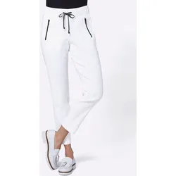 Jerseyhose STEHMANN, Damen, Gr. 22, Kurzgrößen, weiß, 78% Lyocell, 18% Polyamid, 4% Elasthan, unifarben, lang, Hosen
