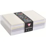 Clairefontaine 20842C -Packung mit 40 Umschläge selbstklebend Format C6 (11,4x16,2cm) 210g + 40 Karten 11x15,5cm 120g Pollen, ideal für Einladungen und Korrespondenz, Hochzeit, farbig sortiert, 1 Pack