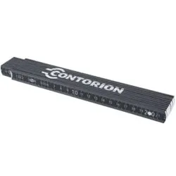 Contorion Zollstock 2 m schwarz mit Logo