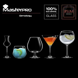 BERGNER - Set mit 6 Wassergläsern, 38 cl, Kristall, Barware-Kollektion