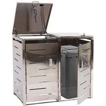 Mendler Mülltonnenverkleidung HWC-E83 103 x 115 cm grau