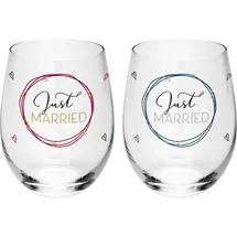SHEEPWORLD Trinkglas Set Motiv 'Just married' 0,3 l 2 St.