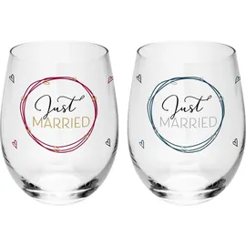 SHEEPWORLD Trinkglas Set Motiv 'Just married' 0,3 l 2 St.