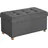 Songmics Sitzhocker mit Stauraum 38 x 76 x 40 cm Schiefergrau