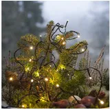 LINDER EXCLUSIV SATISFIRE LED-Lichterkette LED Lichterkette Weihnachten 10 warmweiße LED Batterie 1,5m innen, 10-flammig