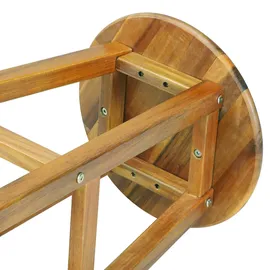 CASARIA 4er Set Barhocker Barstuhl Akazie Holz Massiv