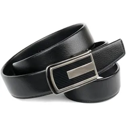 Ledergürtel ANTHONI CROWN, Damen, Gr. 100, schwarz, Leder, unifarben, Gürtel, Eleganter Gürtel in Hirschprägung, Stufenlose Weitenregulierung