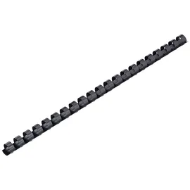 Leitz 10972 Plastikbinderücken, A4, 21 Ringe 145 Blatt, 100 Stück, schwarz