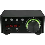 Irfora HiFi BT5.0 Digitalverstärker Mini Stereo Audio Amp 100W Zweikanal Sound Power Audio Receiver Stereo AMP USB AUX für Heimkino USB TF Kartenspieler Schwarz