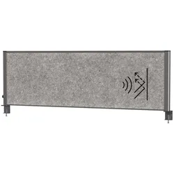 Tisch-Trennwand MAULconnecto Uplight 160x50 Akustik dunkel