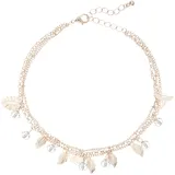 LASCANA Fußkette mit Anhänger LASCANA, Damen, Gr. Metall, rosa (roségoldfarben), glänzend, Fußketten, mit Anhängern, Fußkettchen-Armband, Fußkettchen mit Anhänger