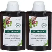 KLORANE Shampoing à la Quinine & Edelweiss BIO Shampooing 2x200 ml