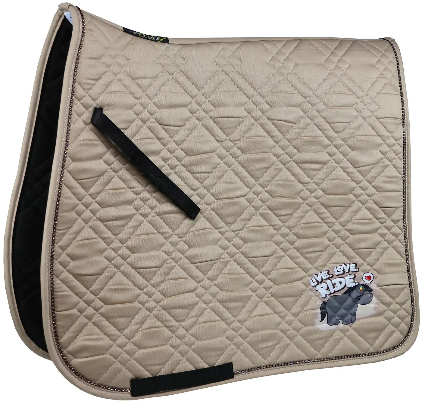 EQUEST Schabracke Cotton Cross Pummel Live Love Ride sand VS