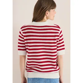 Cecil Kurzarmpullover mit Streifen rot XL