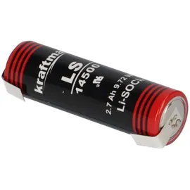 XCell Kraftmax Lithium 3,6V Batterie LS14500 AA - Zelle mit U-Lötfahne
