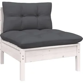 vidaXL Garten-Lounge-Set 9-tlg. weiß Kiefer