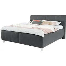 Stauraumbett ALINA "Marike", grau (dunkelgrau gcp 129), B:179cm H:112cm L:218cm, Chenille GCP (100% Polyester), Betten, inklusive Lattenrost, wahlweise mit Matratze in verschiedenen Größen