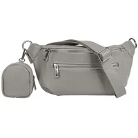 Samantha look Gürteltasche, echt Leder, Made in grau