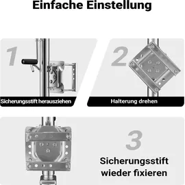 XPOtool Stützrad bis 540 kg mit 260 mm Hubhöhe