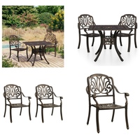 vidaXL 3 tlg. Bistro Set Aluminiumguss Bronzen - Bistroset - Bistrosets - Bistro-Set - Bistro-Sets