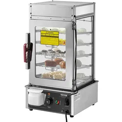 VEVOR Speisenwärmer Brötchenwärmer Display 5-stufiger Dampfgarer Kommerziell