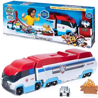 Paw Patrol Transporter für bis zu 7 True-Metal-Fahrzeuge - Blau/Rot/Weiß