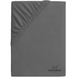 Spannbettlaken SANSIBAR Jersey - grau - BL 140x200 cm