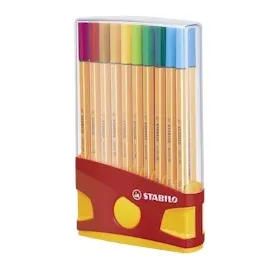 Stabilo point 88 ColorParade 20er Tischset in rot/orange