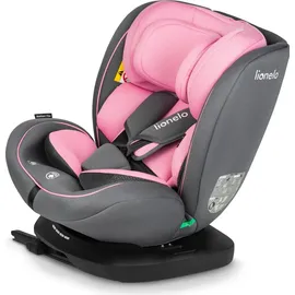 lionelo Bastiaan i-Size Kindersitz ab Geburt 0-36 kg Isofix Top Tether 360 Grad drehbar Rückwärts Vorwärts Seitenschutz 5-Punkt-Sicherheitsgurte Dri-Seat (Rosa)