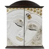 Buddha Schrank Hängeschrank Medizinschrank Flurschrank 65cm Weiß Gold