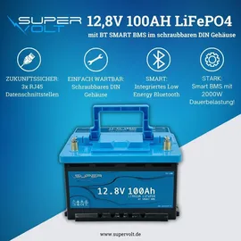 supervolt LiFePO4 100Ah 12.8V mit Bluetooth BMS