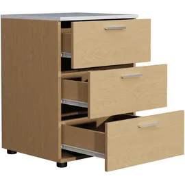 VCM Nachtschrank Testalo 46 x 42 x 59 cm Braun/Weiß