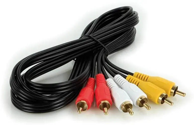  A/V Kabel 2 m / 3 Stecker rot-weiß-gelb 