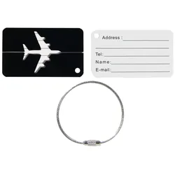 Basi 0006-0561-1100 Kofferanhänger Schwarz Aluminium Kofferschild