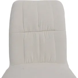 Mendler Esszimmerstuhl HWC-N99 Stoff creme 2er Set