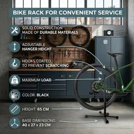 Maclean Brackets Fahrradständer MC-434 vertikaler Fahrradhalter bis 20kg Tragfähigkeit schwarz